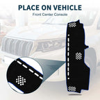 Dashboard Dash Cover Mat for Toyota Prado (2017–2024) Black Blue Set of 1