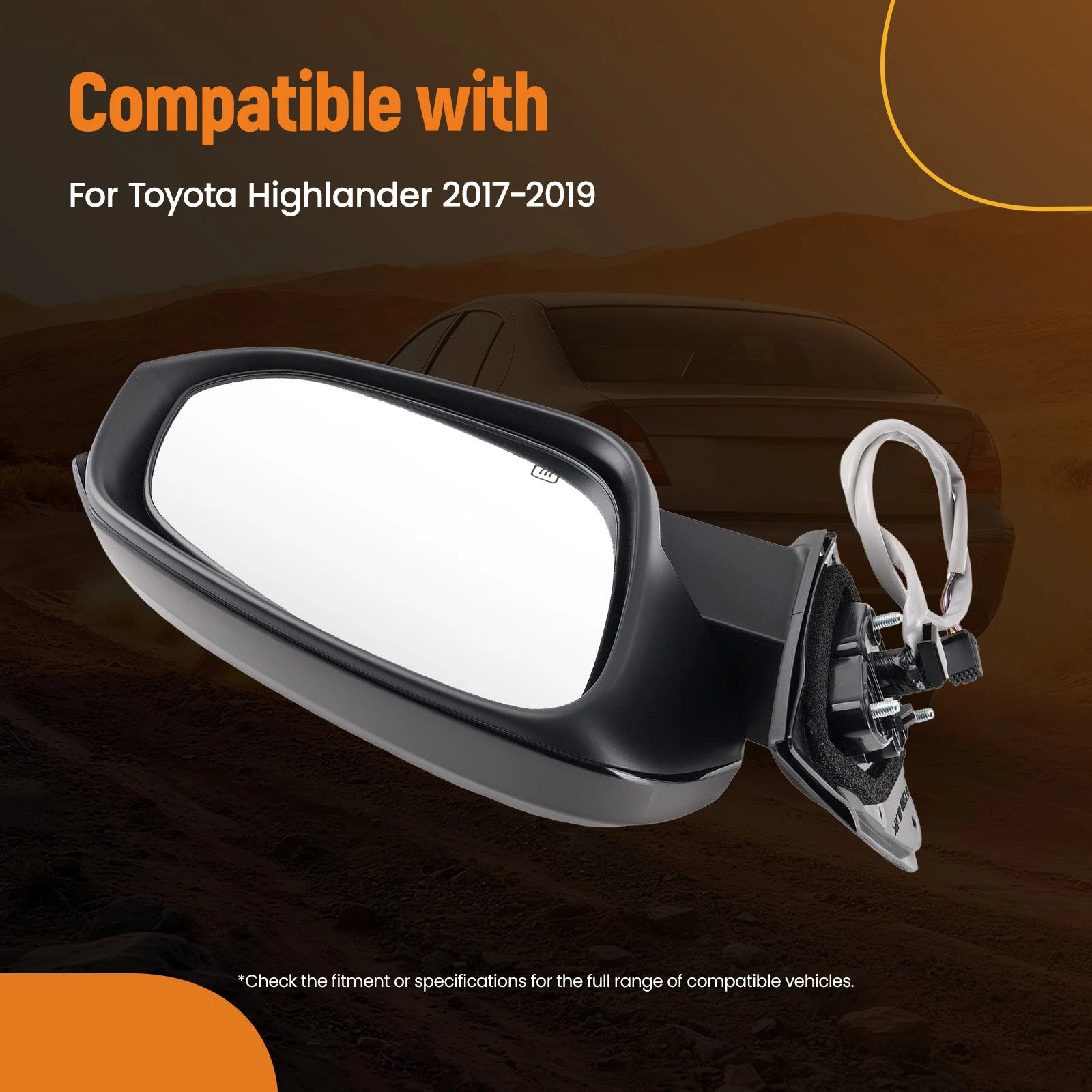 Side Mirror for Toyota Highlander Hybrid Limited (2014–2019) 819150E040J0