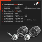 2X Front Upper Ball Joint for Ford F-350 Super Duty (1999–2022)