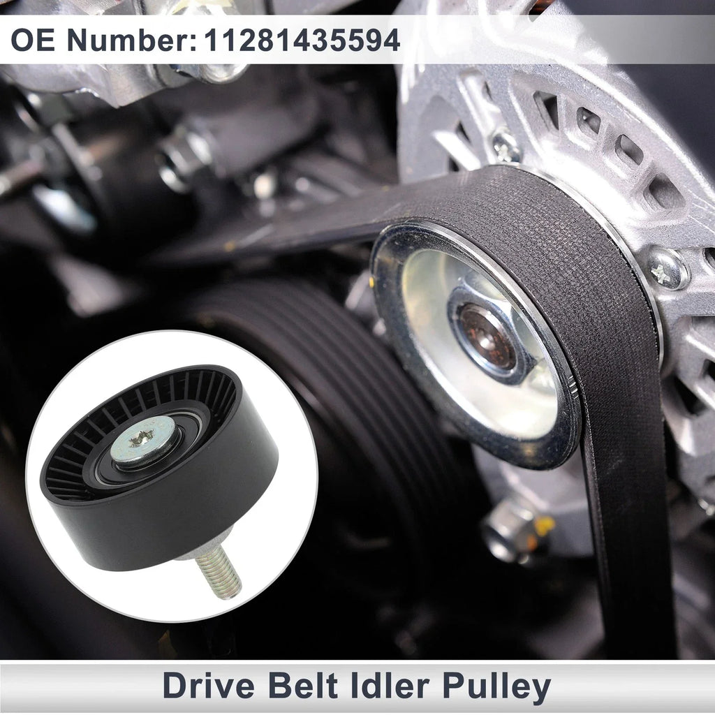 1 x Drive Belt Idler Pulley for BMW 3 Series (1998 - 2005) Black