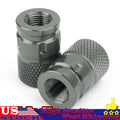 2X CNC Titan-color Anti-Thief Tire Valve Stem Caps for Car Truck Bike Motor