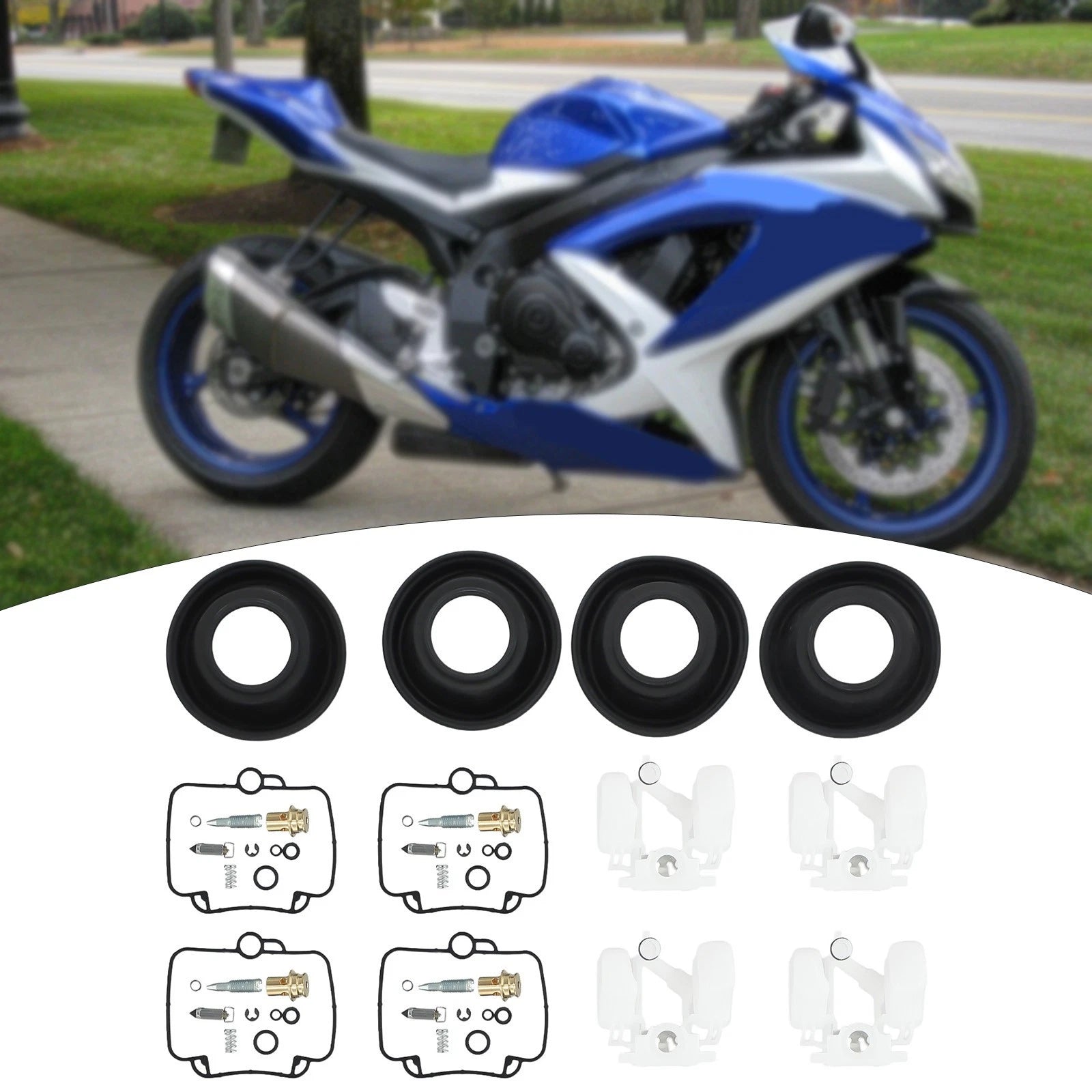 Set of 4 Carburetor Repair Kits for Suzuki GSXR1100 (1986–1998)