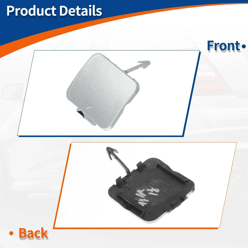 Tow Hook Cover for BMW 525i 528i Silver Tone