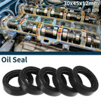 Set of 5 Oil Seal Rotary Shaft Seal NBR Rubber 30x45x12mm