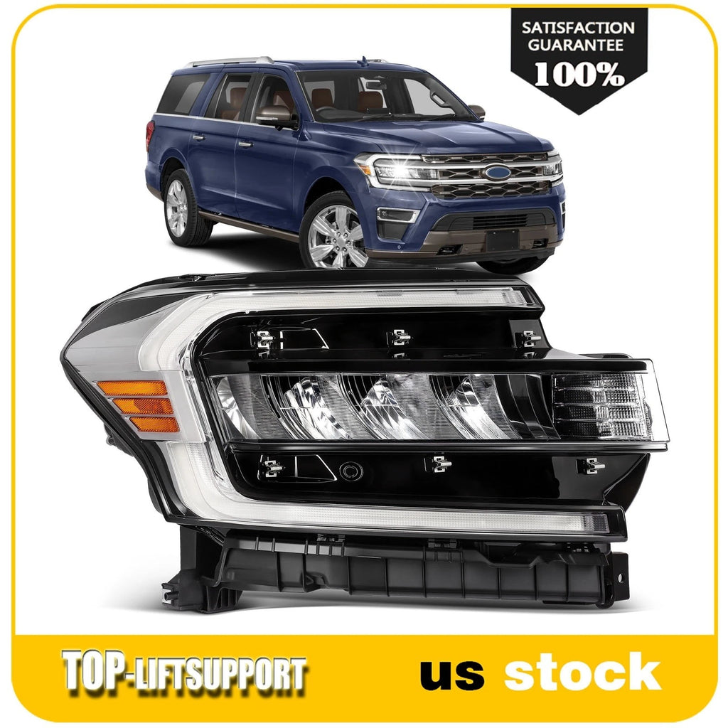 Right Side LED DRL Chrome Headlight Assembly for Ford Expedition (2022–2024)