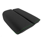 Leather Synthetic Console Armrest Cover for Lincoln MKS (2009–2016) Green Stitch