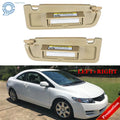 Set of 2 Sun Visors for Honda Civic (2006–2011) Pearl Ivory Tan