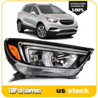 Right Side Black Headlight with Bulbs for Buick Encore (2017–2022)