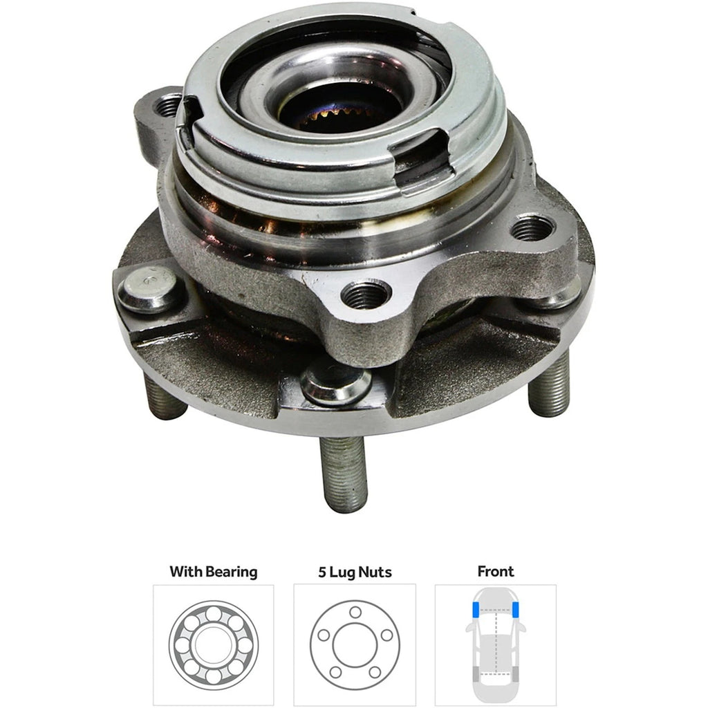 Set of 2 Front Wheel Hubs for Coupe (2-Wheel Drive)