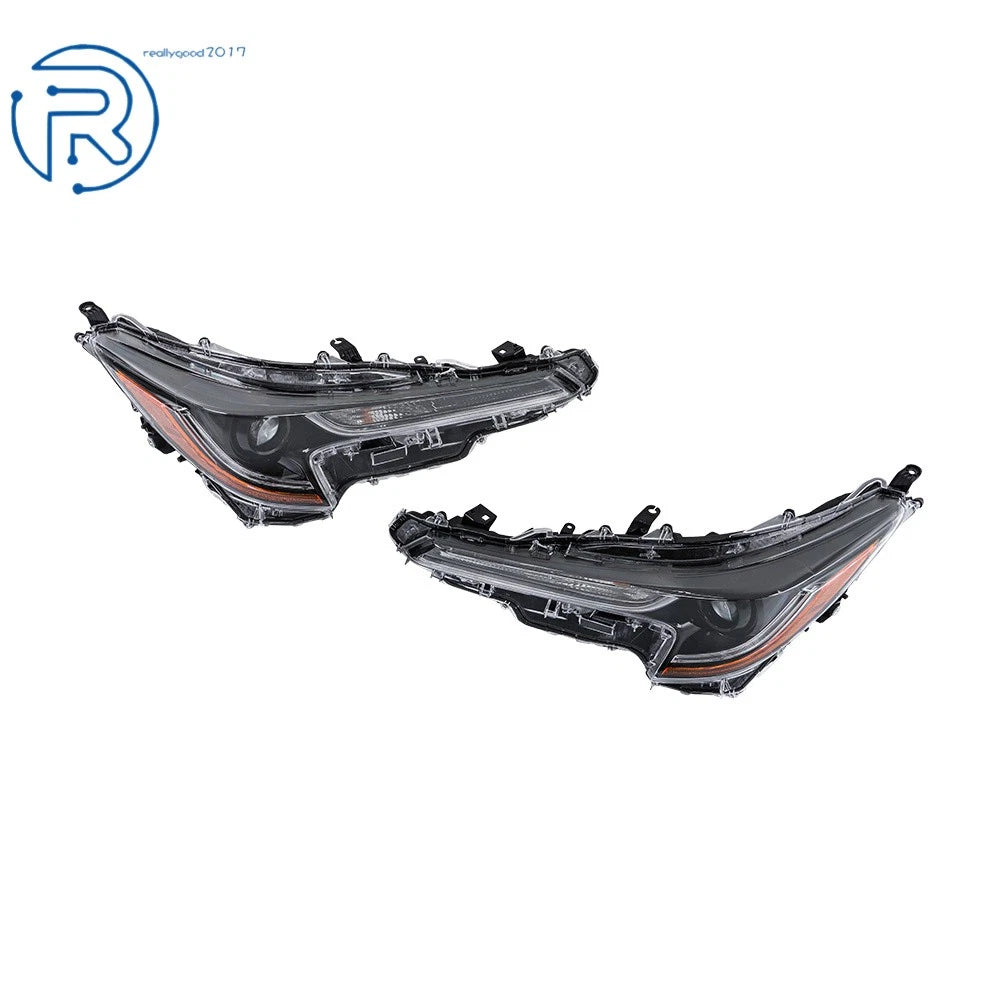 Set of 2 LED Headlights Assembly for Toyota Corolla (2023–2024) Black