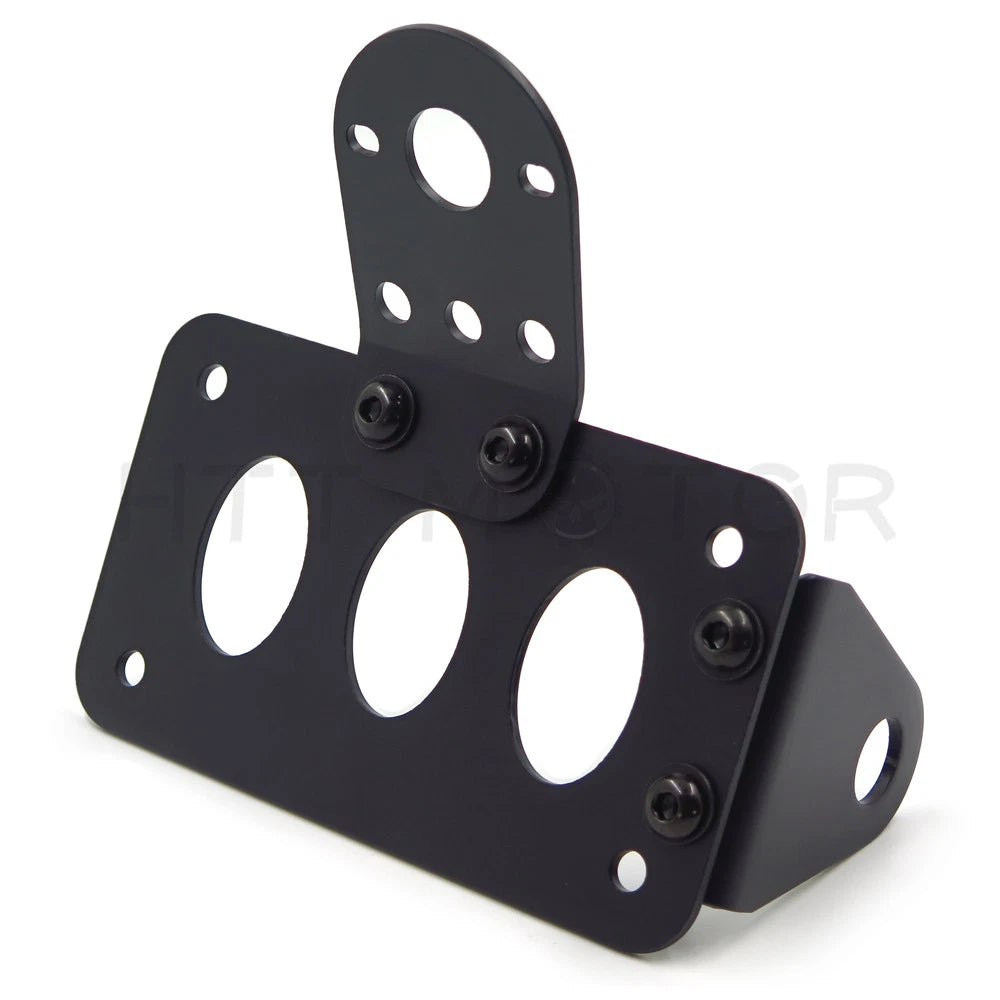 License Plate Holder Bracket for Harley Bobber Chopper (Black)