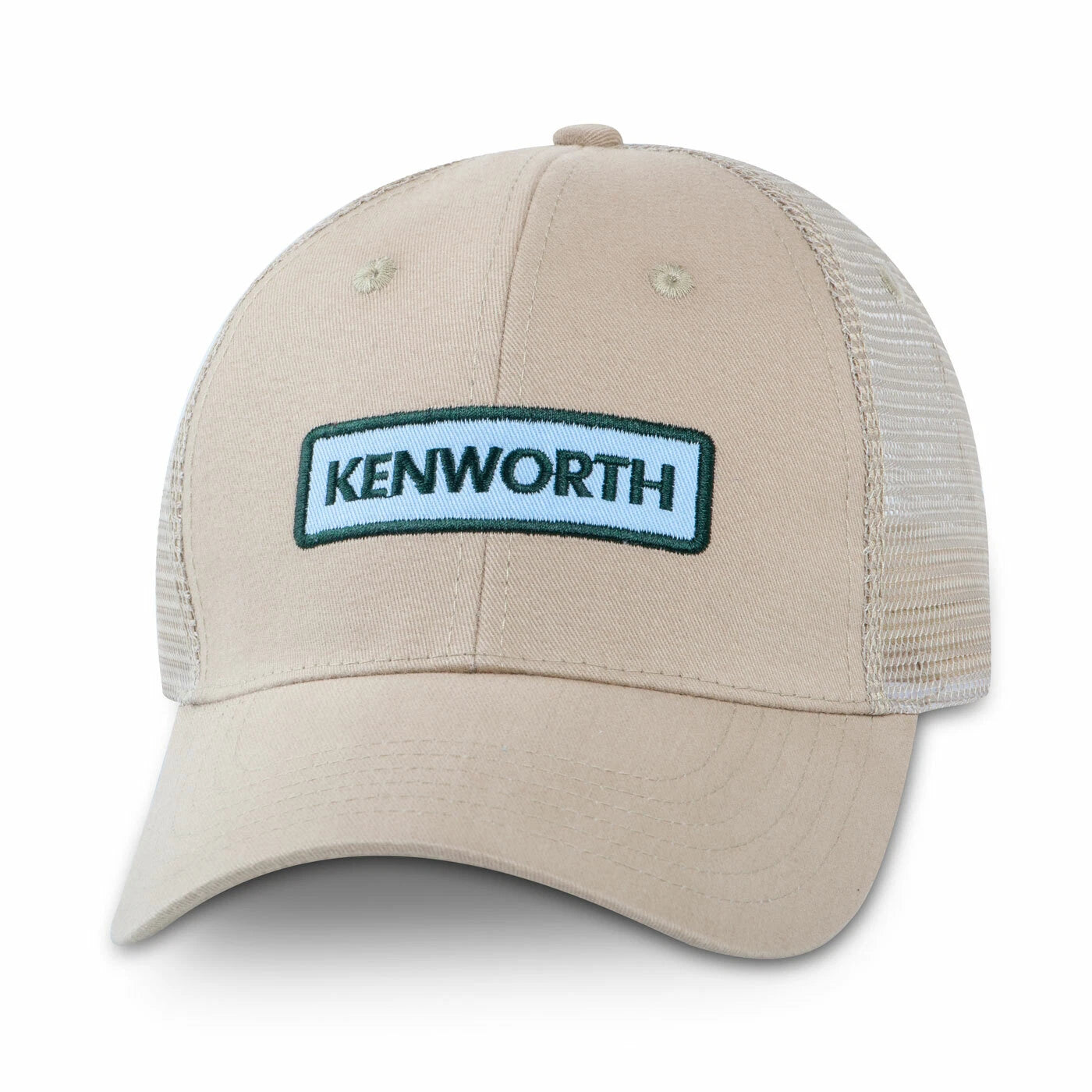 Kenworth Trucks Khaki Wordmark Patch Mesh Cap for Kenworth Trucks