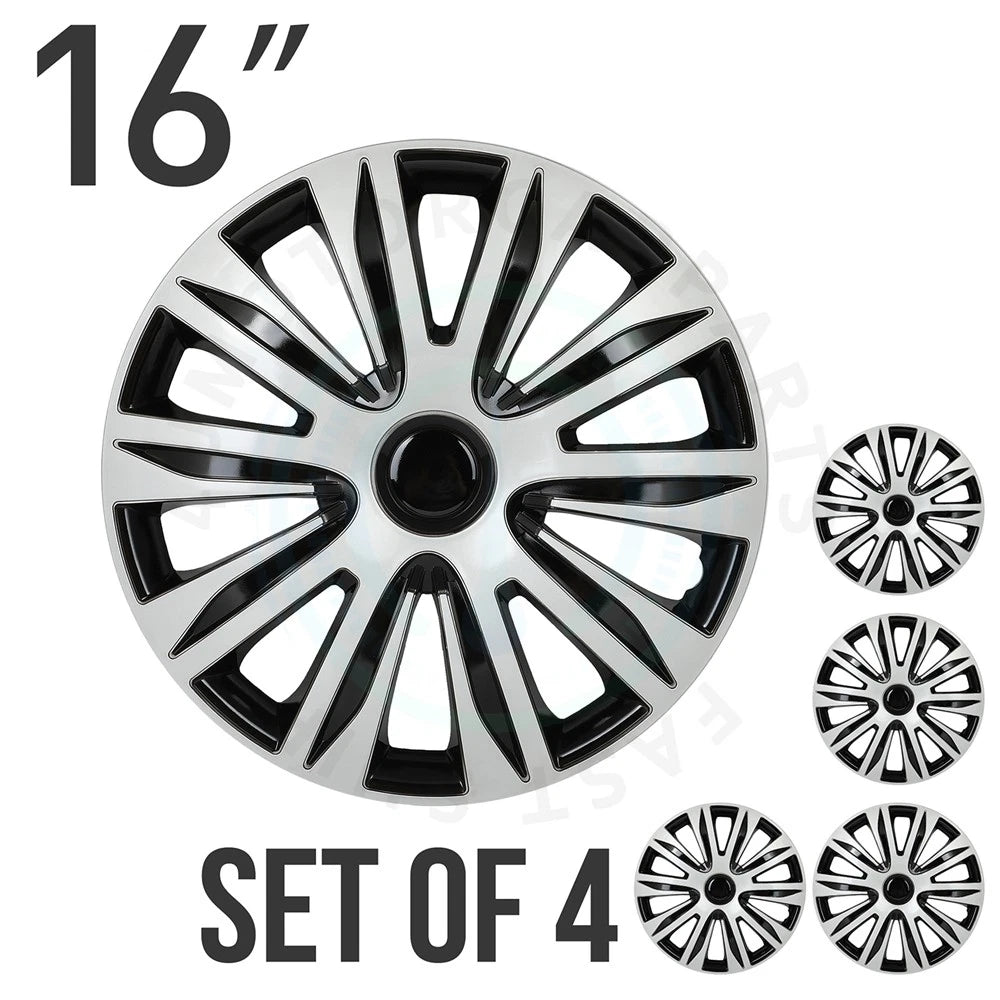 Set of 4 Hub Caps for 16 Inch Rims (Universal Fit)