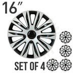Set of 4 Hub Caps for 16 Inch Rims (Universal Fit)