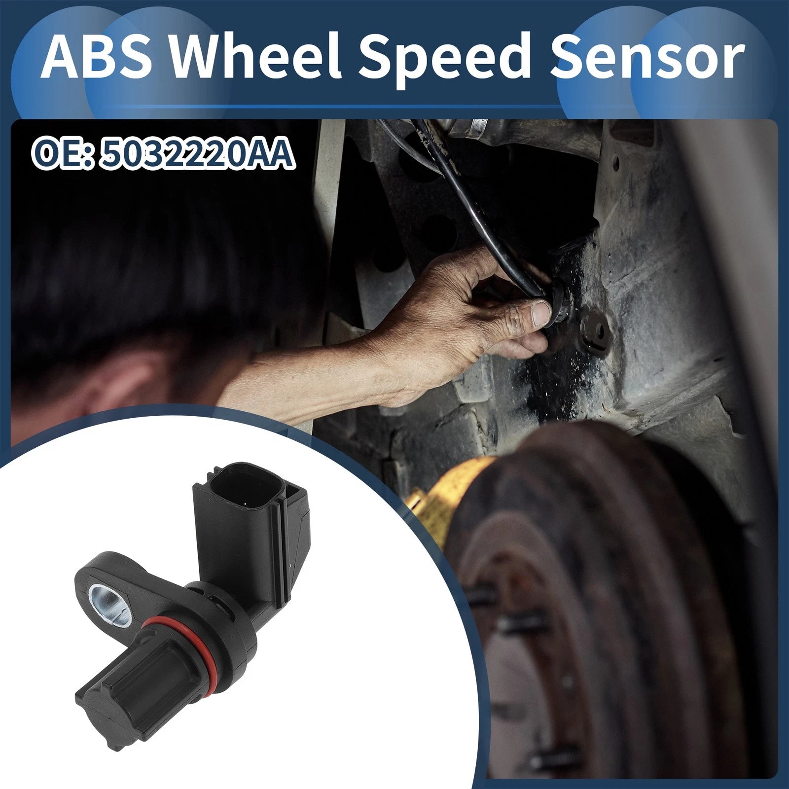 ABS Wheel Speed Sensor No. 5032220AA for Dodge Dakota (2005–2010) Rear