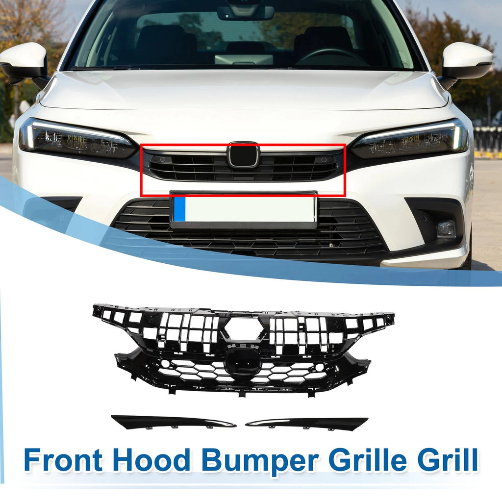 Front Upper Hood Bumper Grille for Honda Civic (2016–2021) SI Style