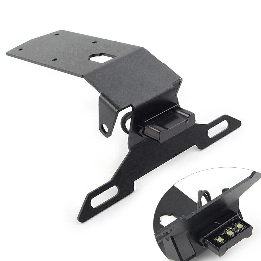 Set of 1 Black License Plate Holder for Kawasaki Ninja H2 SX (2019–2021)