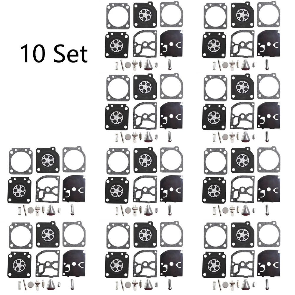 Set of 10 Carburetor Repair Kits for Husqvarna 113LD, 123C & Stihl 020, 020T