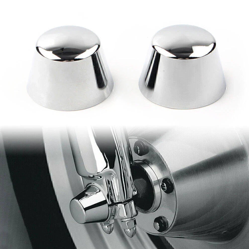 Chrome Front Axle Cap Nut Covers for Harley Sportster Dyna Road Glide