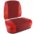 Cushion Set 2X Red Fabric & Vinyl for White (w/o Welded Brackets)