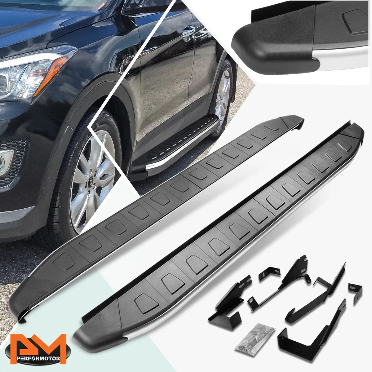 Set of 2 Aluminum 5.75" Side Step Nerf Bars for Hyundai Tucson (2010–2015)