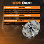 Front Wheel Hub Bearing for Nissan Armada Titan Infiniti QX56 (2008–2012)