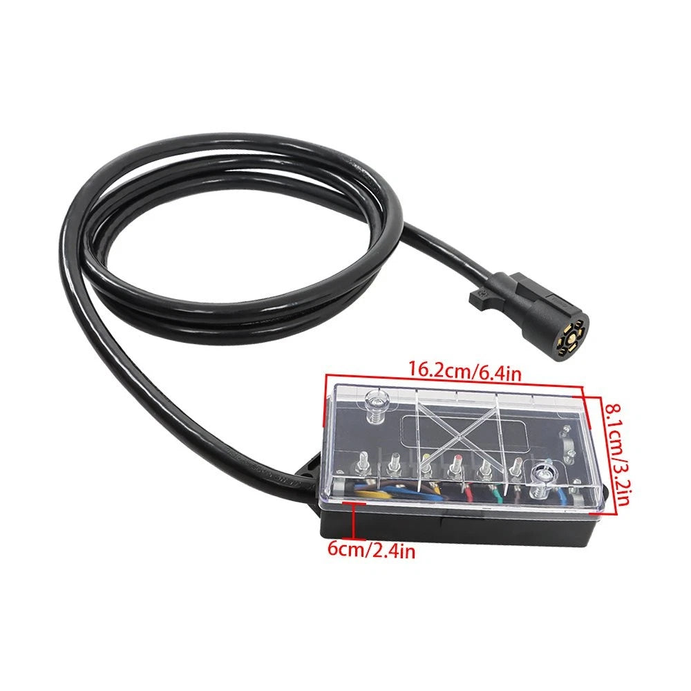 7 Way Trailer Cable with 7 Pin Plug for RV Trailer (8FT)