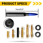 Bullet Antenna for Ford F150 (Heavy Gauge CNC Machined, Black Blue)