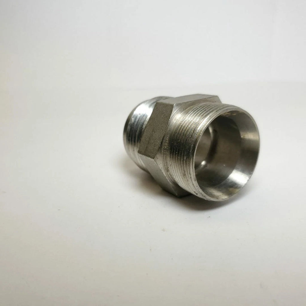 2X 1" Male JIC X Male NPT 316 Stainless Steel Hydraulic Fitting