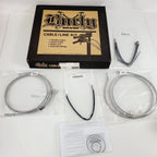 Burly Brake Line Kit for Harley (B30-1167) 14" Gorilla Bars Stainless Braid