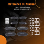 Ceramic Brake Pads Kit for Nissan Maxima (2009–2014, 2016–2022) D905