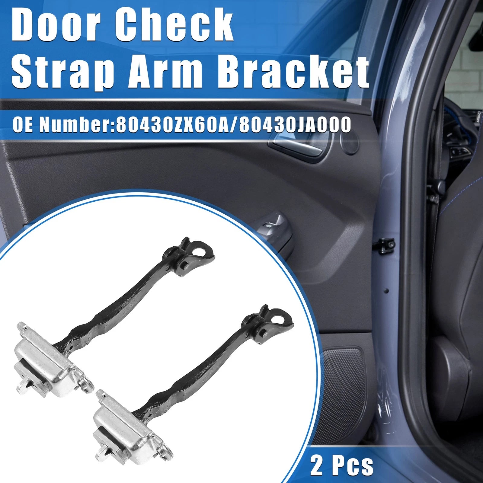 Set of 2 Front Door Check Stop Strap No.80430ZX60A for Nissan Altima (2007–2011)
