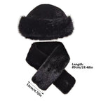 Set of 2 Thick Plush Warm Scarves and Hats for Women Winter (2023–2023)