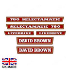 Decal Set for David Brown 780 Selectamatic Tractors