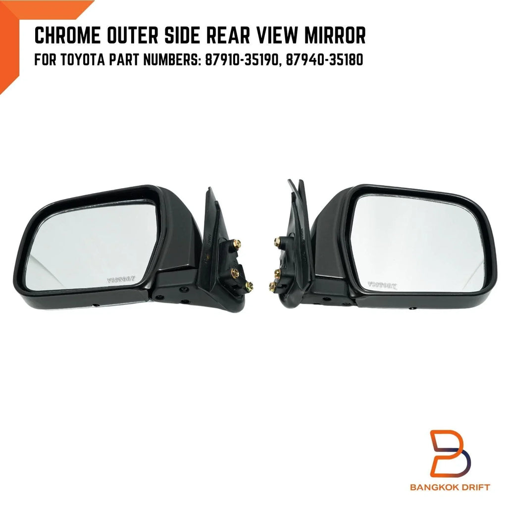 Chrome Wing Door Side Mirror for Toyota Hilux MK3 4Runner Surf (88-97)
