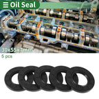 Set of 5 Oil Seal Ring for Rotary Shaft 30x55x7mm NBR Rubber