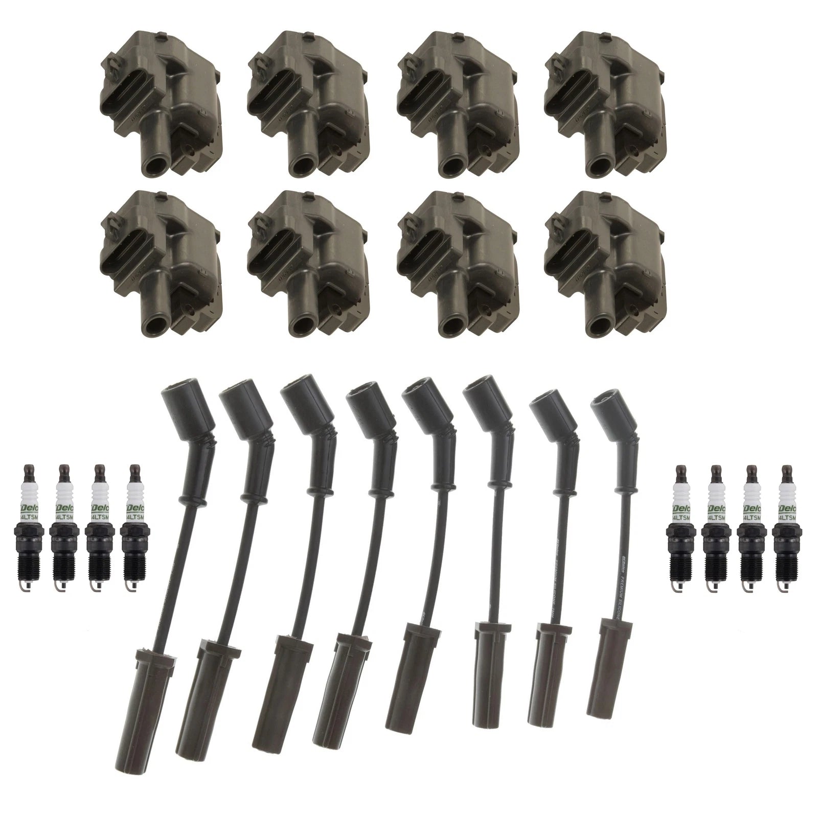 Set of 8 Ignition Wires & 8 Spark Plugs for Chevrolet Pontiac (5.7)