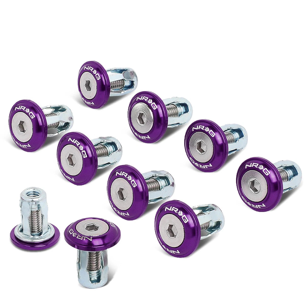 10X NRG Innovations FW-100PP Fender Washer Dress Up Kit for Universal Vehicles