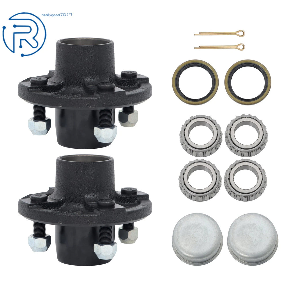 Set of 2 Trailer Hub Bearing Assembly for Straight Spindle (2000 lbs)