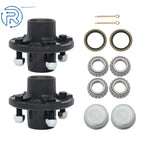 Set of 2 Trailer Hub Bearing Assembly for Straight Spindle (2000 lbs)