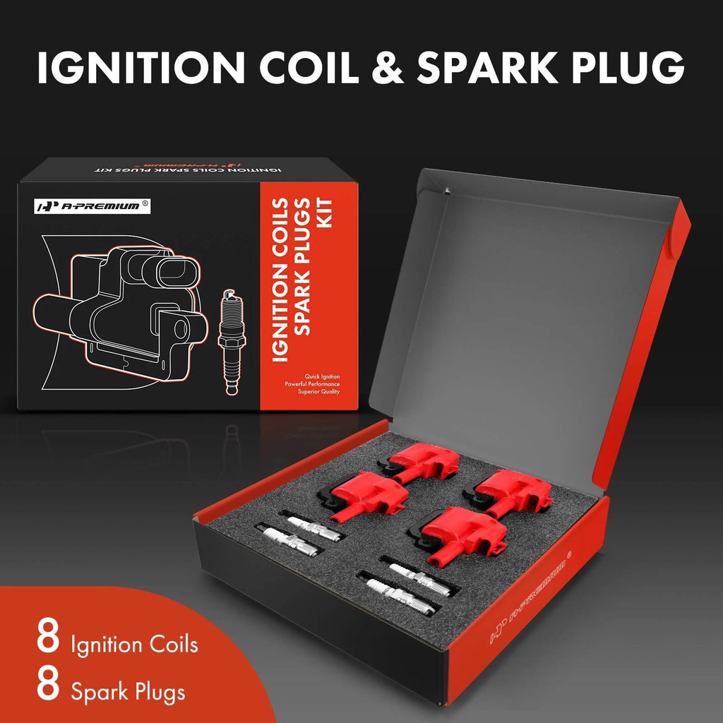 Ignition Coil & Iridium Spark Plug for Chevy Camaro Cadillac CTS (2010-2015)