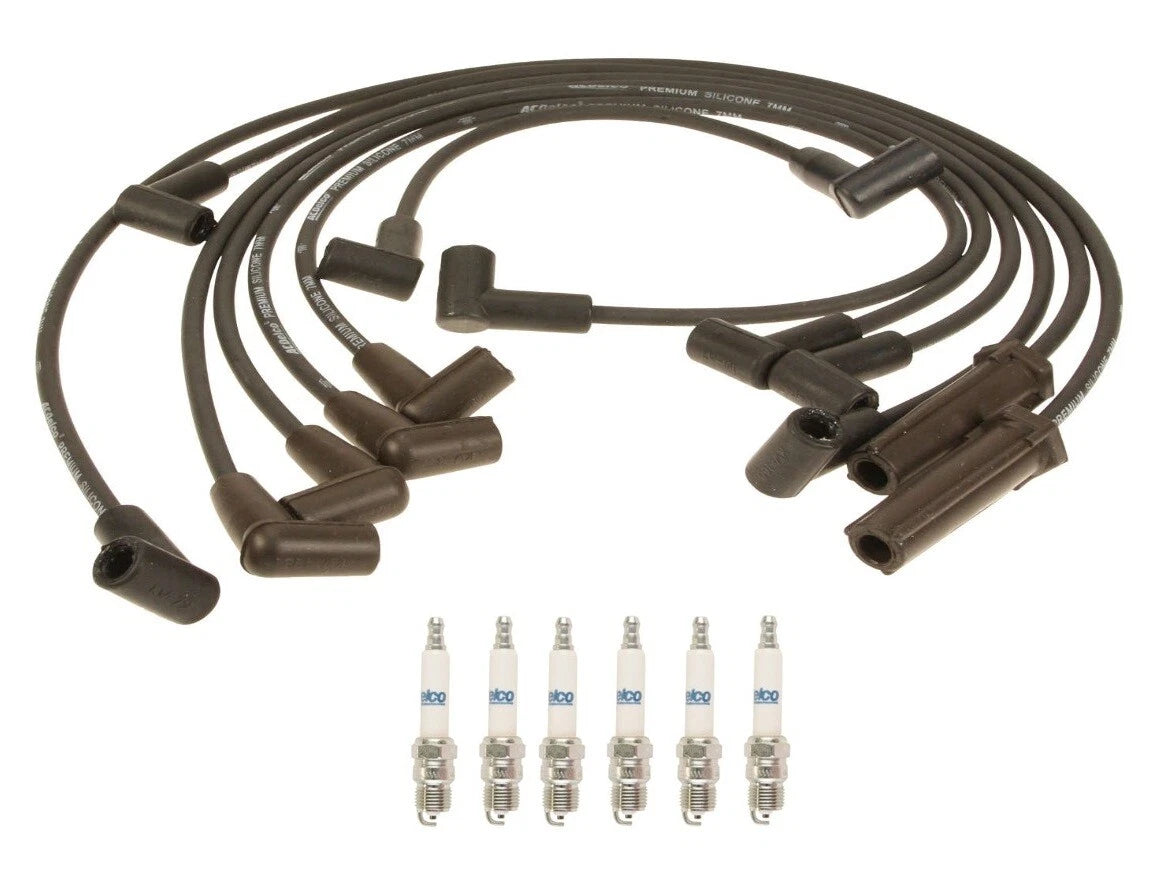 Set of 6 ACDelco Rapidfire Spark Plugs & Ignition Wire Set for Chevy 4.3 V6 (1996–2002)