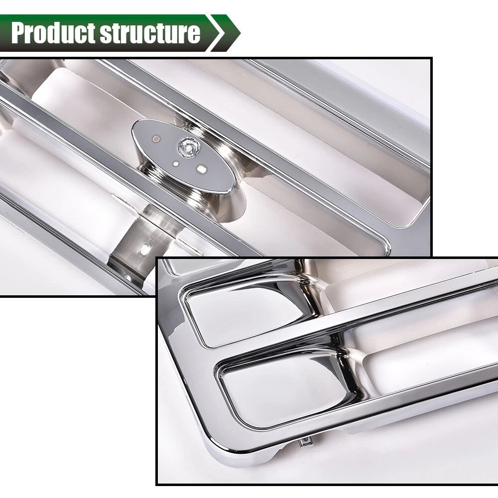 Chrome Grille and Headlight Door Set for Ford F150 F250 F350 (1992–1998)