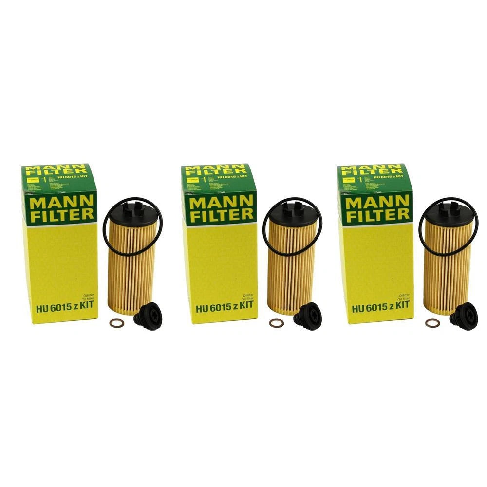 Set of 3 Engine Oil Filters HU6015zKIT for BMW F48 I12 F39 Mini F54 F56 F57