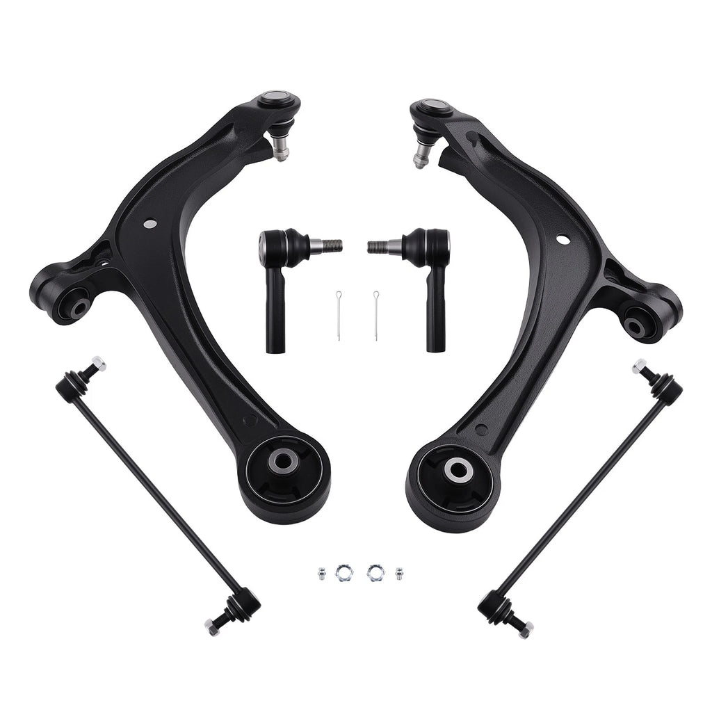 6x Front Lower Control Arms Tie Rods for Honda Odyssey (2011–2017) K622002 K622210
