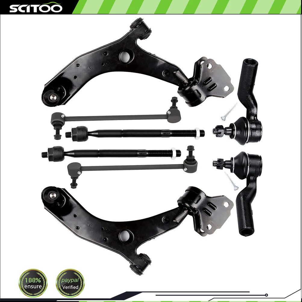 Set of 2 Front Control Arm Ball Joints Tie Rod End for Mazda 3 (2010–2013)