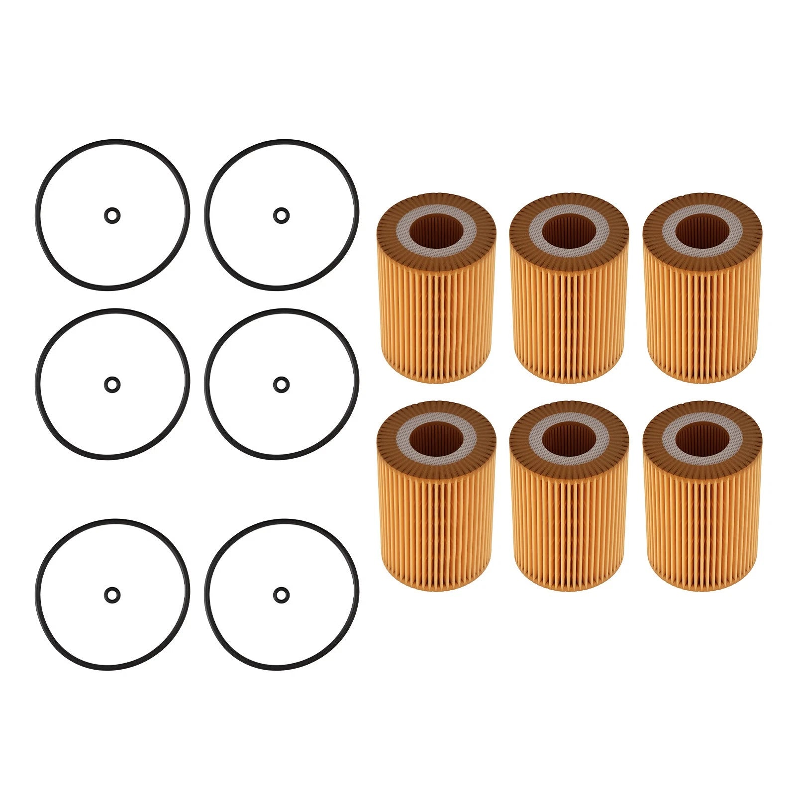 Engine Oil Filter Set of 6 for Mercedes Benz Sprinter GL ML E350 HU821x