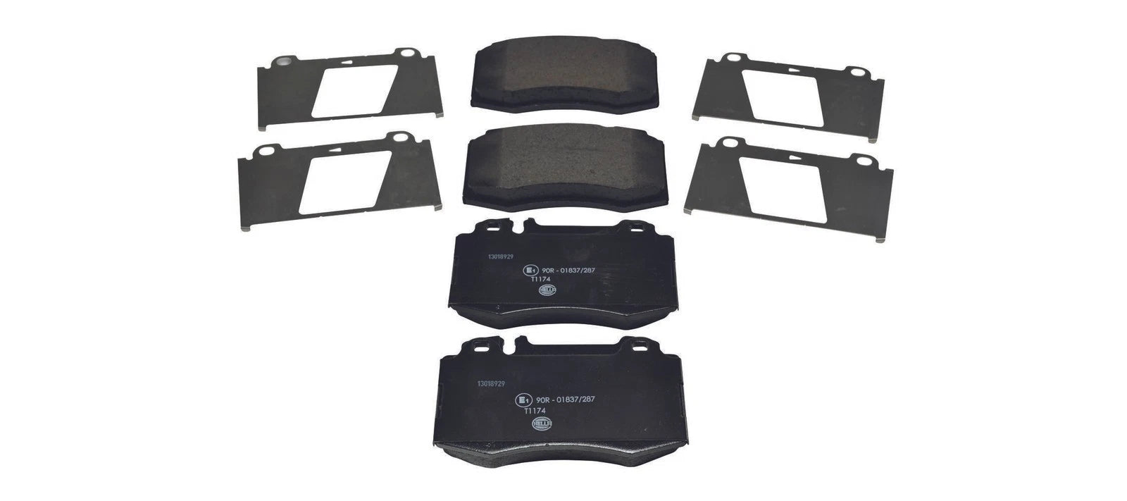 Set of 4 Front Disc Brake Pads for Mercedes-Benz S500, CL500 (Hella Pagid 355043121)