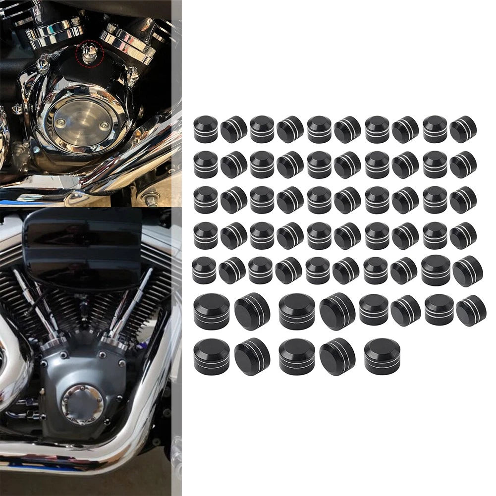 Set of 63 Engine Topper Screw Bolt Cap Covers for Harley Twin Cam Softail (2000–2006)