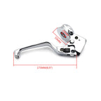 Chrome Skull Clutch Lever with Mount Bracket for Harley Dyna (2008–2014)